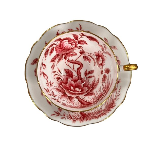 Peony EB 1850 Foley Tea Cup & Saucer Gold Trimmed Vtg Bone China England Floral - Picture 9 of 16